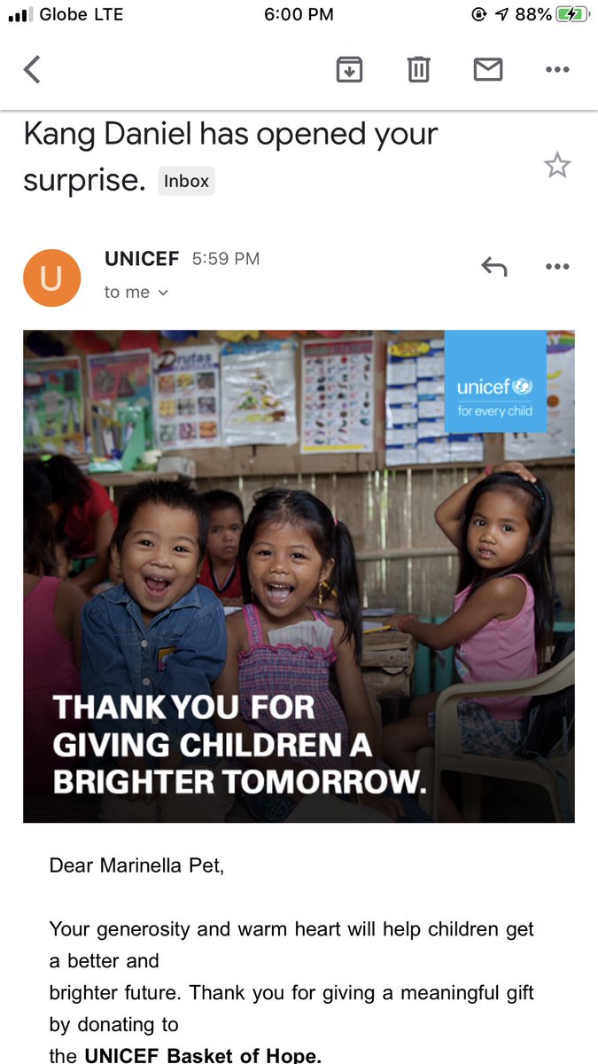 Here’s a little act of kindness inspired by @danielk_konnect I donated @unicefphils today in honour and celebration of my 100 days being a Danity.  #PositiveMakesPositives #강다니엘 #KangDaniel #Danity #다니티 #Dani티 #100DaysWithDanity #WeAreWithDaniel