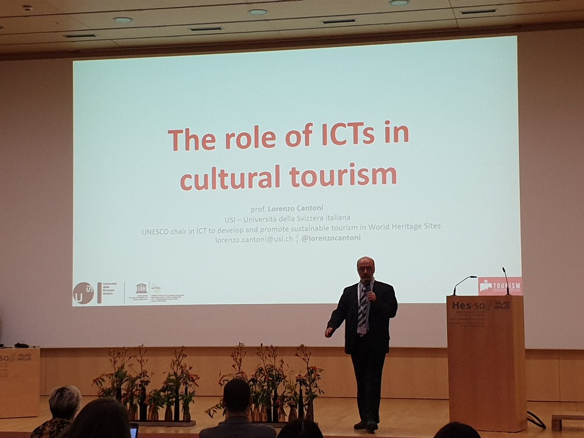 RolandSchegg's tweet image. @lorenzocantoni on the role of ICT in cultural tourism at #tpmsierre @tpmsierre