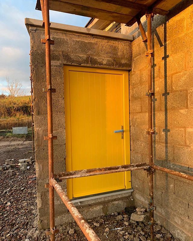 WCDarchitect's tweet photo. Who doesn’t love a bit of colour on your front door! This is sure to look great with the white render and make the client smile every time they come in! https://t.co/mUqSot4i8s