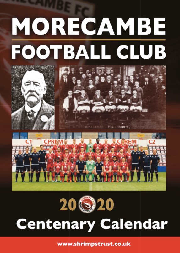 shrimpstrust's tweet photo. I will soon be hitting the streets of #Morecambe #Torrisholme #Bare #Heysham &amp; surrounding areas distributing #MorecambeFC 🦐 fixture posters. Our 2020 #ShrimpsTrust Centenary Calendar is also now available, with free local home or office delivery available today.
DM for details. https://t.co/lIX1cAcnEi
