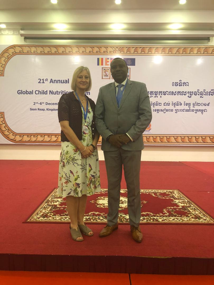 EdithHeinesWFP's tweet photo. @WFP w/ @Rwanda_Edu @ 21st Global Child Nutrition Forum in Cambodia sharing lessons learned on #schoolfeeding in #Rwanda & exchanging w/ over 70 countries from across the globe. #gcnf2019 #SDGs #nutrition #education https://t.co/DtNsxXSVhu