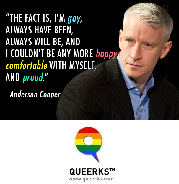 queerks_shop's tweet photo. "The fact is, I'm gay, always have been, always will be, and I couldn't be any more happy, comfortable with myself and proud."- Anderson Cooper #queerks #lgbt #lgbtq #lgbtqia #lgbtpride #gaypride #instapride #instagay #equality #equalrights #gayquotes #lgbtquotes #andersoncooper https://t.co/Akpq0pH65W