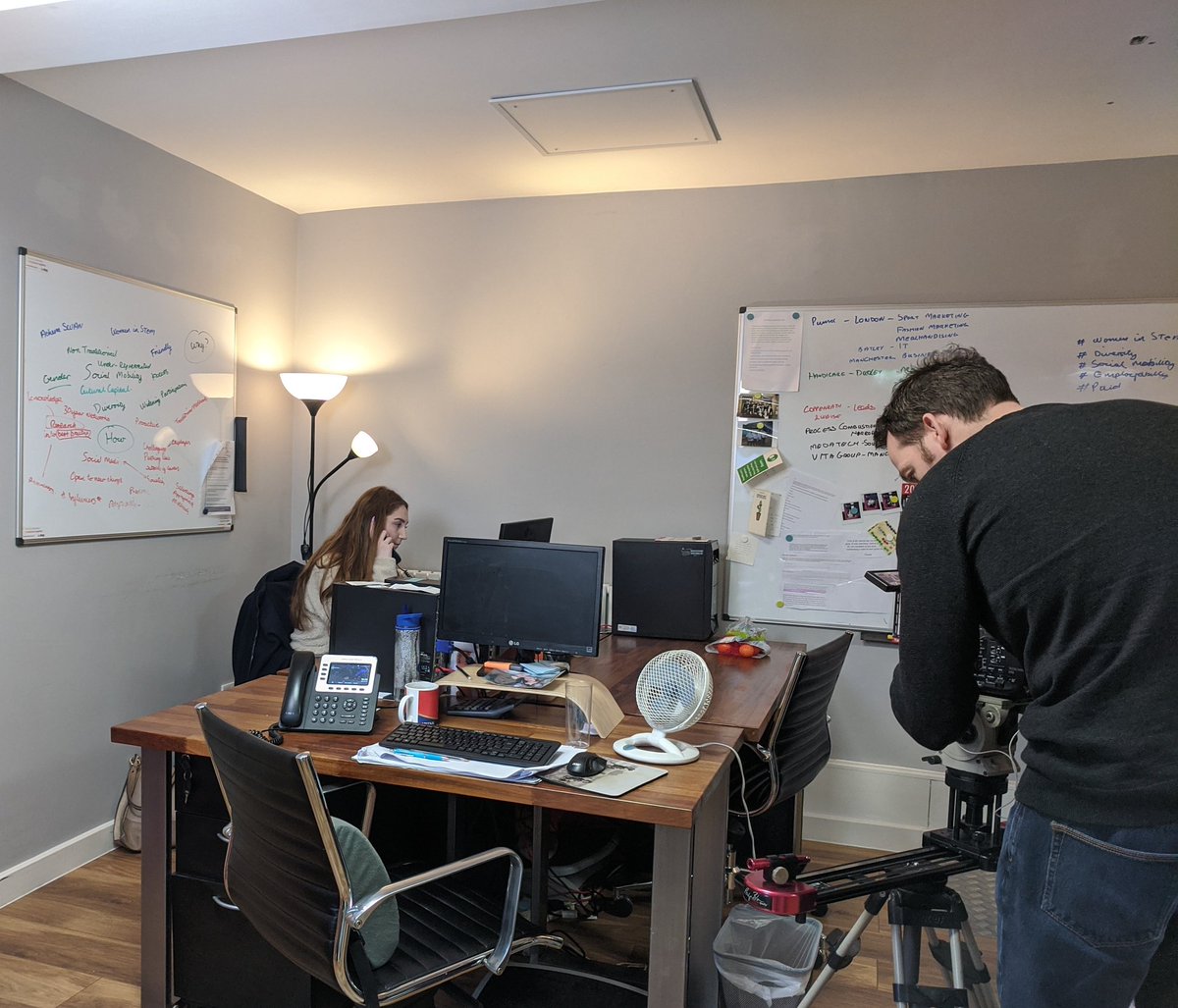 Filming one of our <a href="/DerbyUni/">University of Derby</a> graduates working at <a href="/Stepplacements/">Step</a> as part of our new digital skills course for students.