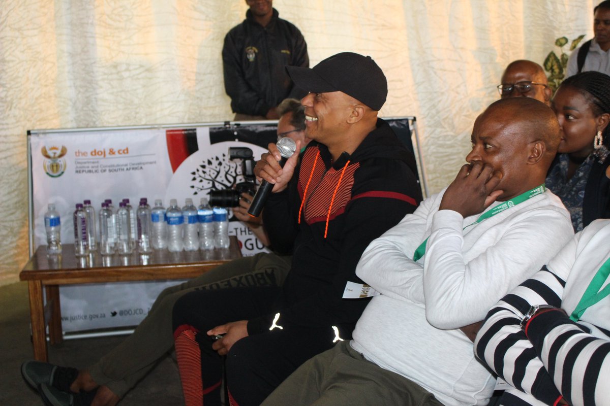 DOJCD_ZA's tweet photo. Soccer Legend Doctor Khumalo also known as "16 valveβ speaking during the Under the Tree Dialogues. #UTTD https://t.co/3MbRkaWOJ0