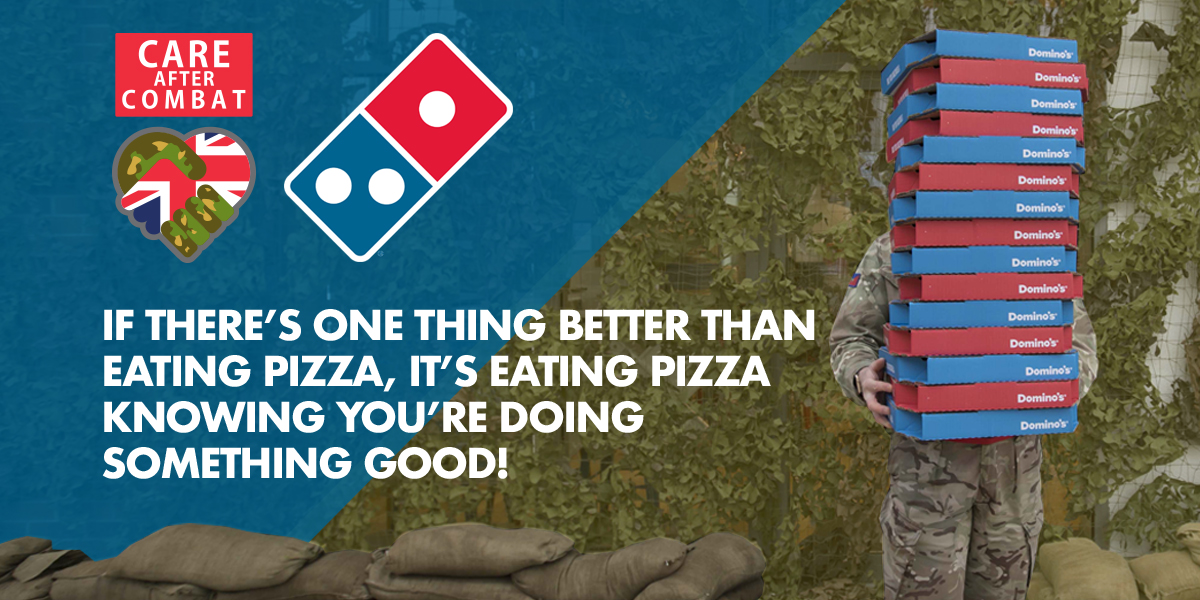 🍕 We're thrilled to have partnered up with the nation’s leading pizza brand, <a href="/Dominos_UK/">Domino's Pizza UK</a>, who are donating £1 to Care after Combat for every special deal that is ordered at one of the selected 41 stores! A full list of stores can be found here -> careaftercombat.org/news/12