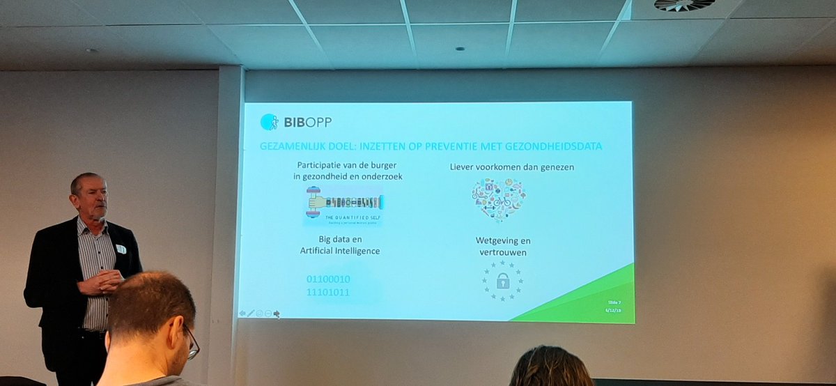 JeroenSchoenm's tweet photo. Voorstelling #Bibopp: digitalisering gezondheidsgids @Domus_Medica voor gezondheidsopvolging en -promotie i.s.m. @VITObelgium. Klinkt zéér veelbelovend!

Misschien toch maar verhuizen naar de Kempen 😅. #proefproject 

#IH 2019 #in4Care https://t.co/CQrhDixLGv