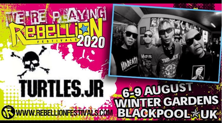 boentarjr's tweet photo. Finally, after 27 years, @turtlesjr are honourably invited to play at the biggest punk gigs ever, @RebellionFest .
See you at Rebellion Fest on August 2020 in Blackpool, United Kingdom.
Thanx @RebellionFest . 
#turtlesjr #kuyangora #rebellionfest2020 https://t.co/4uxiZymfSM