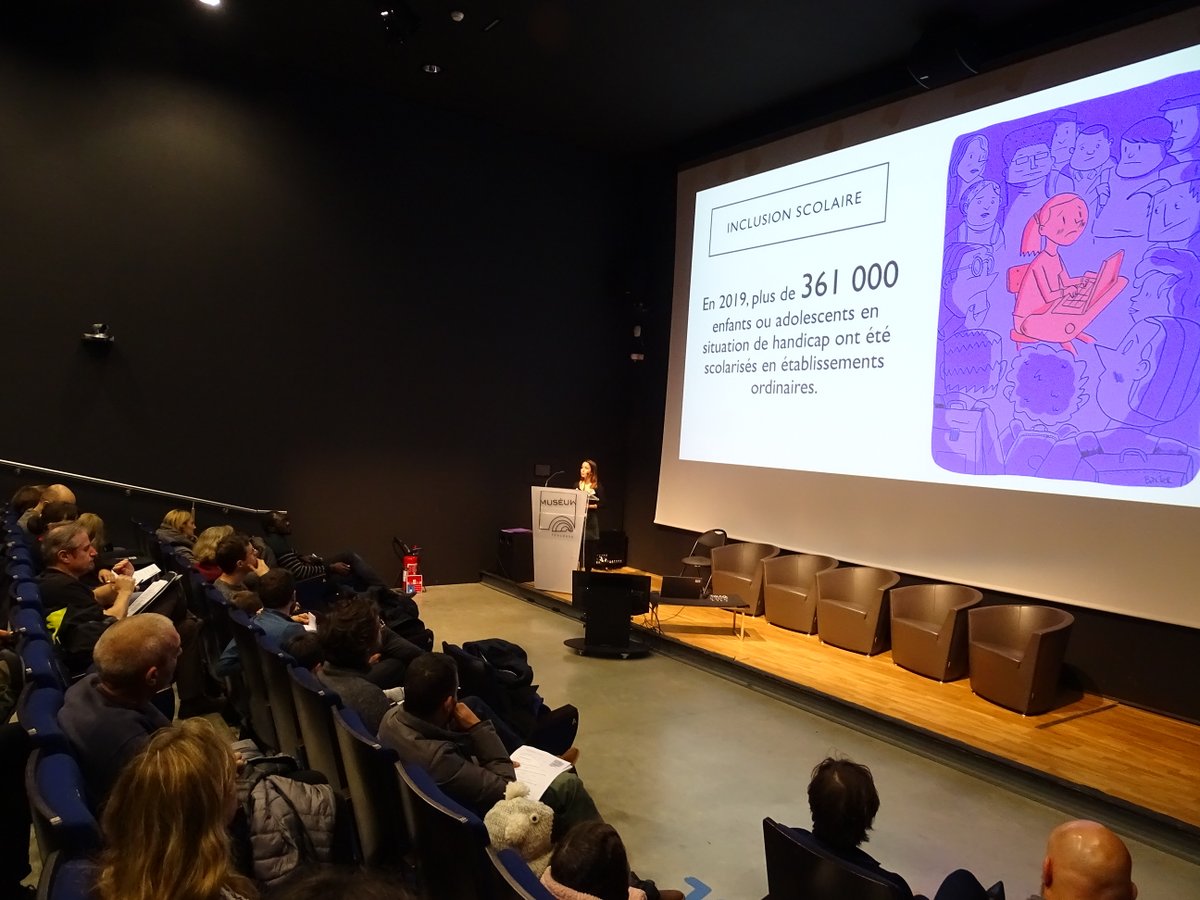 Présentation de nos travaux de recherches lors des #80anscnrs au <a href="/museumtoulouse/">Muséum de Toulouse</a> ! Merci !
 #écoleinclusive #accessibilité #scolarisation #manuelscolaire
<a href="/CastillanLaeti/">Castillan Laetitia</a> 
<a href="/DorianGaruz/">Dorian</a> pour l'illustration.