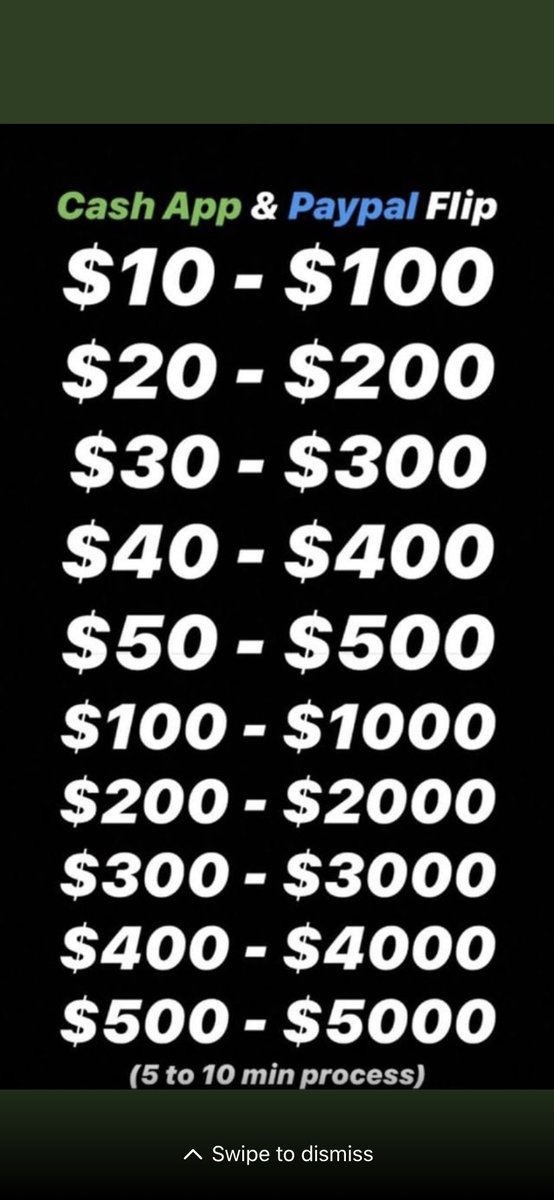 FlipsssCash's tweet photo. 5-10 minute process💰⏭💰money for money‼️HMU ASAP only first 30 people #cashapp #cashflip #money #easymoney #Cashappblessing #makeMoneyFromHome #makemoneyonline #makemoney https://t.co/yIBdnBH0Nr
