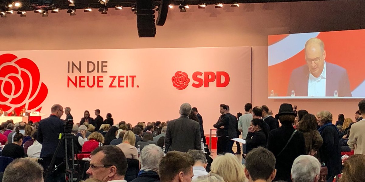 Mit der Doppelspitze „In die neue Zeit“? Die SPD hat die Ermöglichung einer Doppelspitze beschlossen.  #SPDbpt19