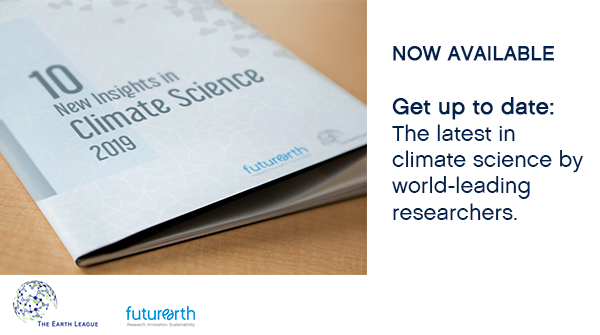 FutureEarth's tweet photo. @UNFCCC @PEspinosaC receives “10 New Insights in Climate Science” 2019 at @COP25CL. It summarizes recent Earth-system science, policy, public health &amp; economic research. Now available: https://t.co/ACjQcJJDNU  - #EarthStatement #ClimateAction #COP25 @TheEarthLeague @futureearth https://t.co/TOR4eFcXI2