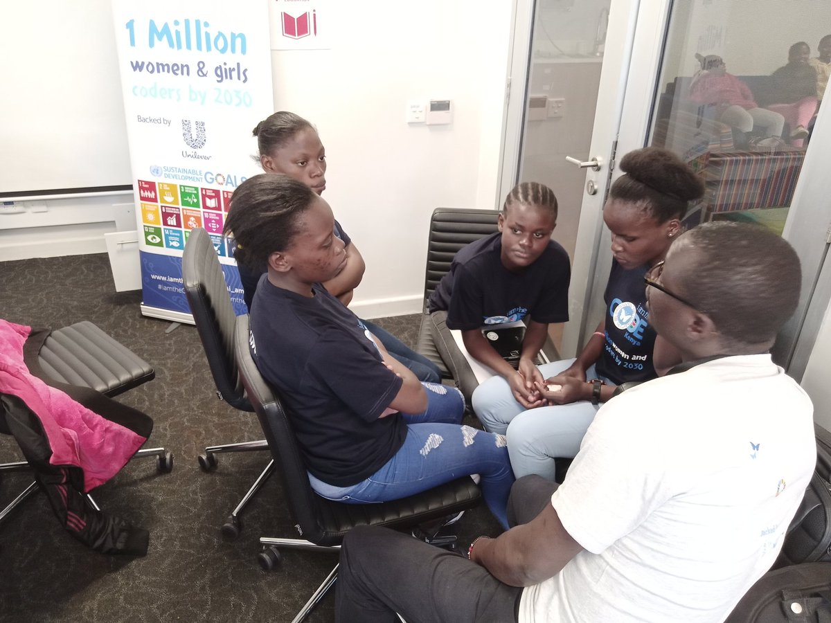 i_amthecode's tweet photo. Our girls from Mathare Slum in #Nairobi, Kenya have been working hard for the last 12 weeks. 

Our CEO @mjamme has joined them today to celebrate their hard work and achievement as they graduate from the 12-weeks @i_amthecode coding course. 

#STEM #RiseThroughTech #NairobiCoders https://t.co/6S4sriC1Vh