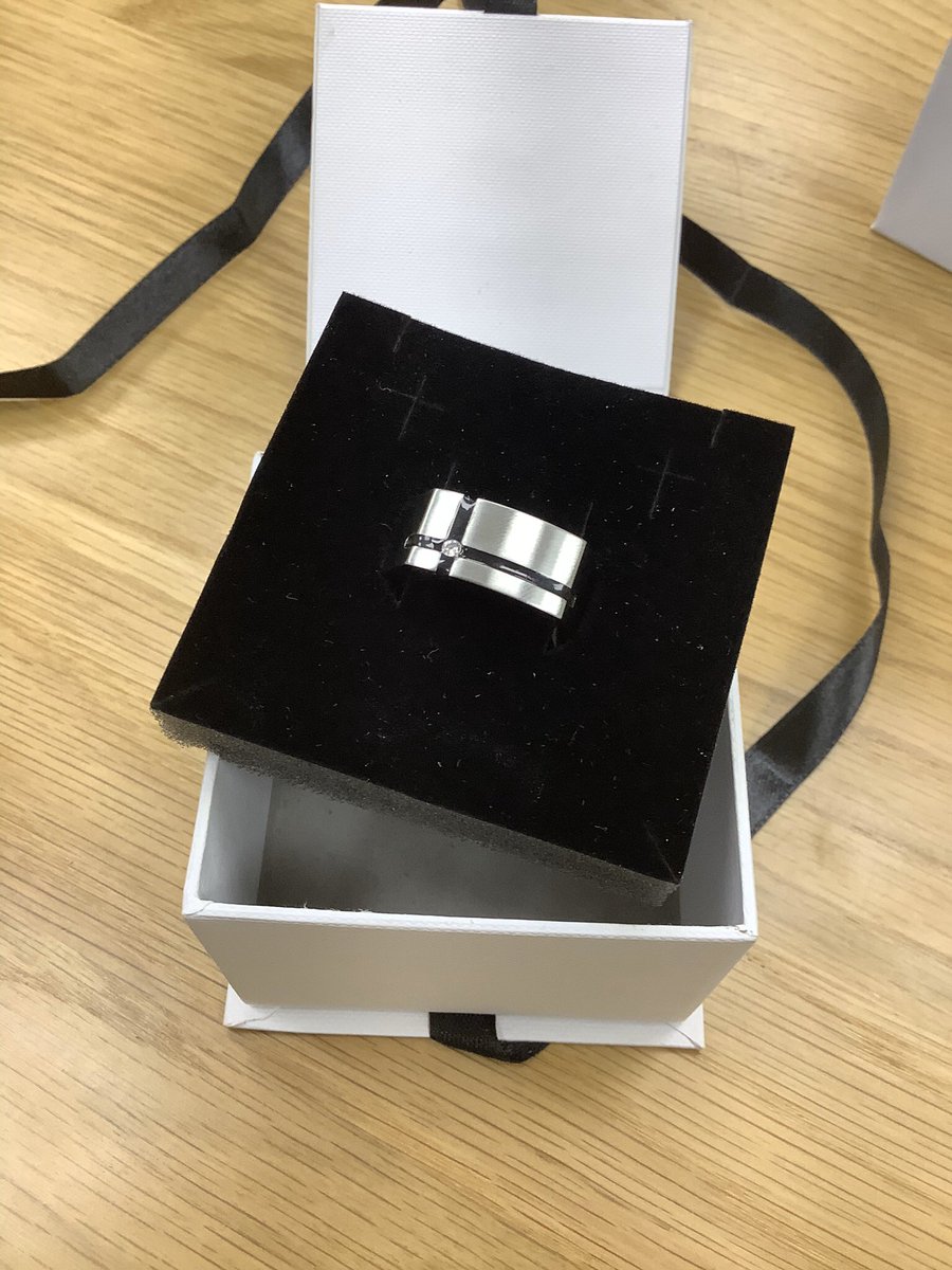 CVGowerFunerals's tweet photo. This steel mans ring with cross design and single zircon was completed with using his grandparents hair mixed with black resin. #alwayswithme #memorialjewellery #memorialjewelery #ashesjewelery #ashesjewellery #petashes #ashesintojewellery #ashesmemorialjewellery https://t.co/XFJqU3IuTI