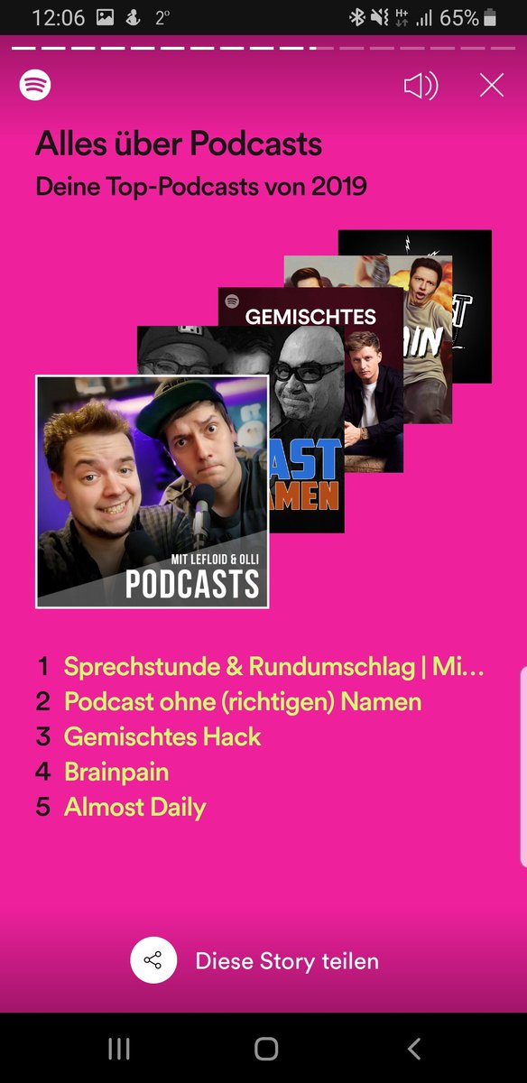 Pese82's tweet photo. 8426 Minuten Podcast gehört dieses Jahr.
Danke an @LeFloid , @PodcastOhneName @HeiderFlorian @KlenganTV @TheRocketBeans @felix_lobrecht @TommiSchmitt usw... für über 140h Unterhaltung https://t.co/sCCDZ4jOWZ