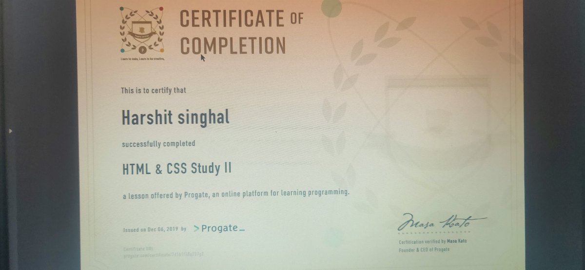 harshit06987467's tweet image. Done with HTML &amp;amp;CSS STUDY1 and STUDY2
@progateEN
#CODE2SUCCESS