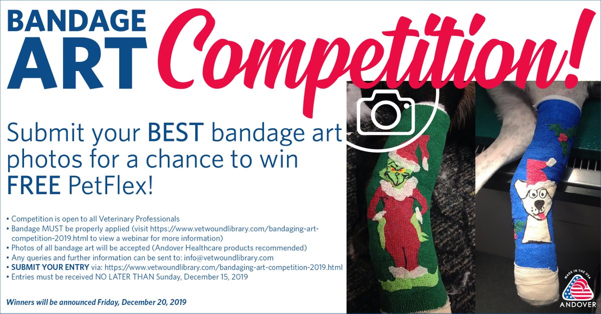 VetWoundLibrary's tweet photo. FREE Bandaging Art Competition - for further information and to enter online for your chance to win some great prizes please visit:https://t.co/OcIe3qxEyk https://t.co/CxXQr8geyW