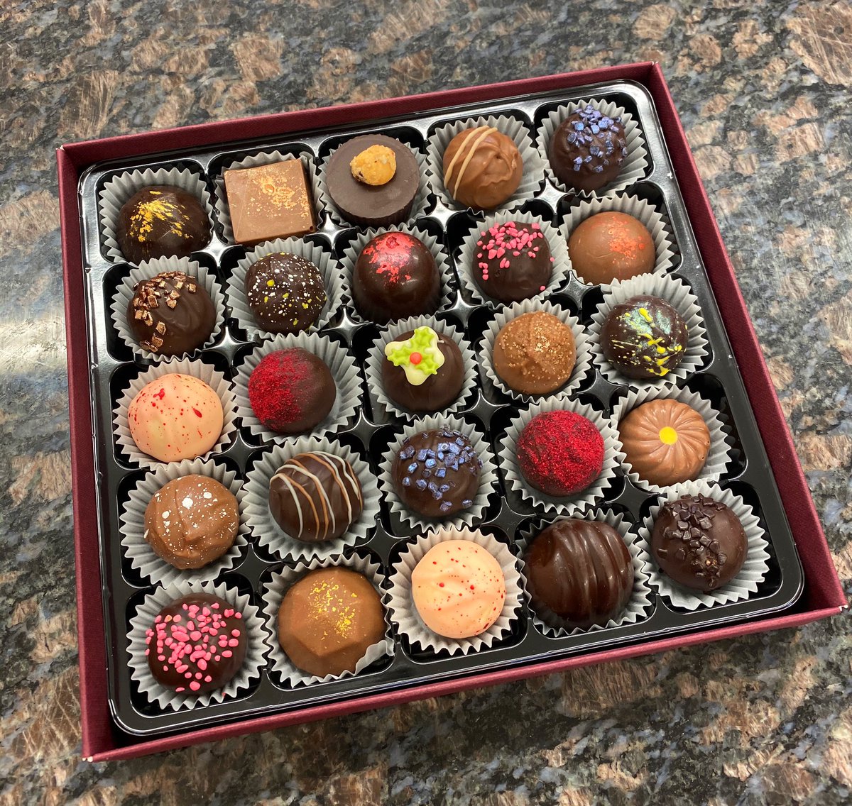 PureCocoaChocs's tweet image. Which of our chocolates would you choose to put in one of our boxes?
Perfect luxury Christmas gift or treat to share with family and friends over the festive period.

Handmade in our shop! #chocolatier #handmade #christmaschocolates #chocolate