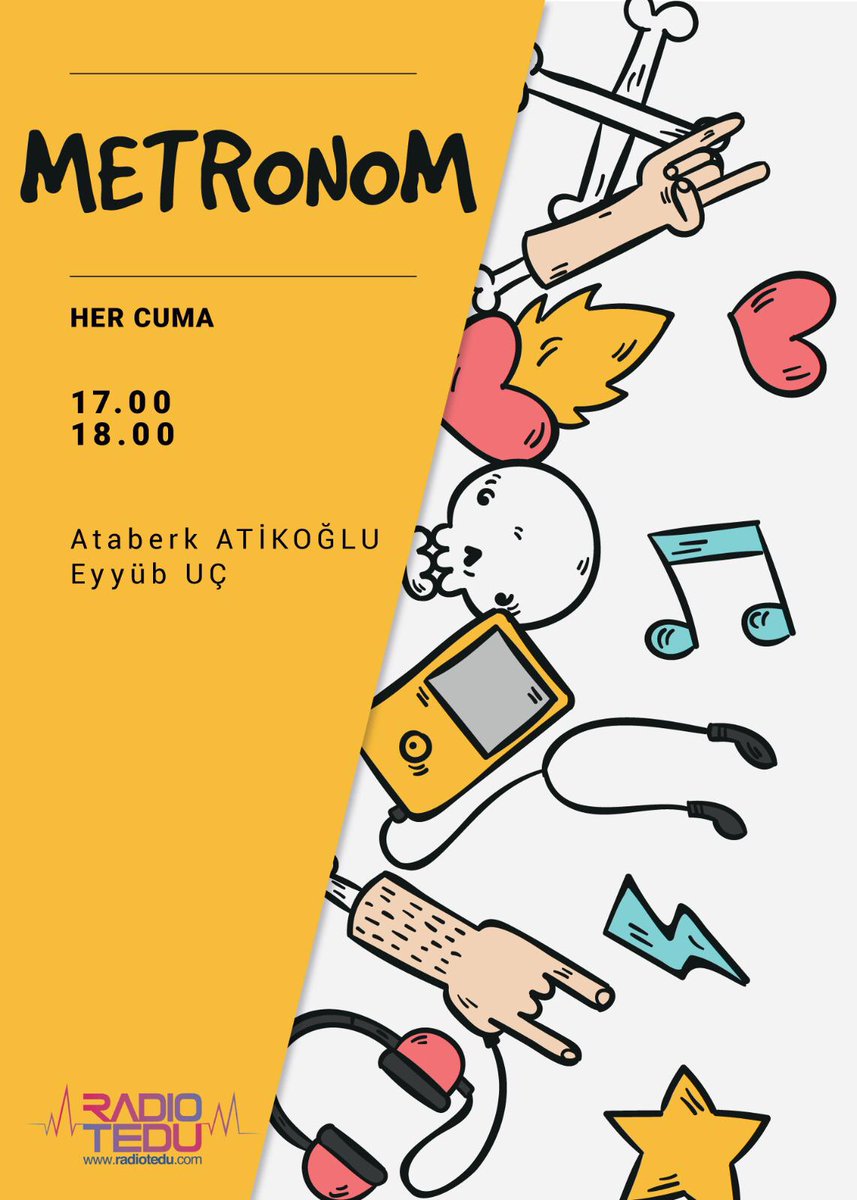 METRONOM bu akşam 17.00 - 18.00 arasında RadioTEDU'de!