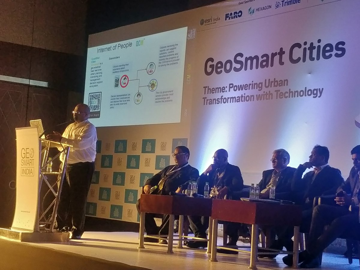 qcmecosystem's tweet photo. We had an opportunity to present #qcmdrr in "Urban Resilience and Internet of People" in the session of 'Location and 3D information for smart cities' at #GeoSmartIndia #hyderabad organised by @GeospatialMedia
.
.
#resilience #UrbanExperiance #QualityOfLife #UNICEFPartner https://t.co/KYjI7LhHk8