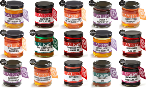 Beautiful jars of fruit-packed preserves from <a href="/Artisan_kitchen/">The Artisan Kitchen 🍋</a> Multi-award winning jams and marmalades, handmade in a big copper pot. Sarah was recently featured in Meet the Producer in Fine Food Digest from <a href="/guildoffinefood/">Guild of Fine Food</a>