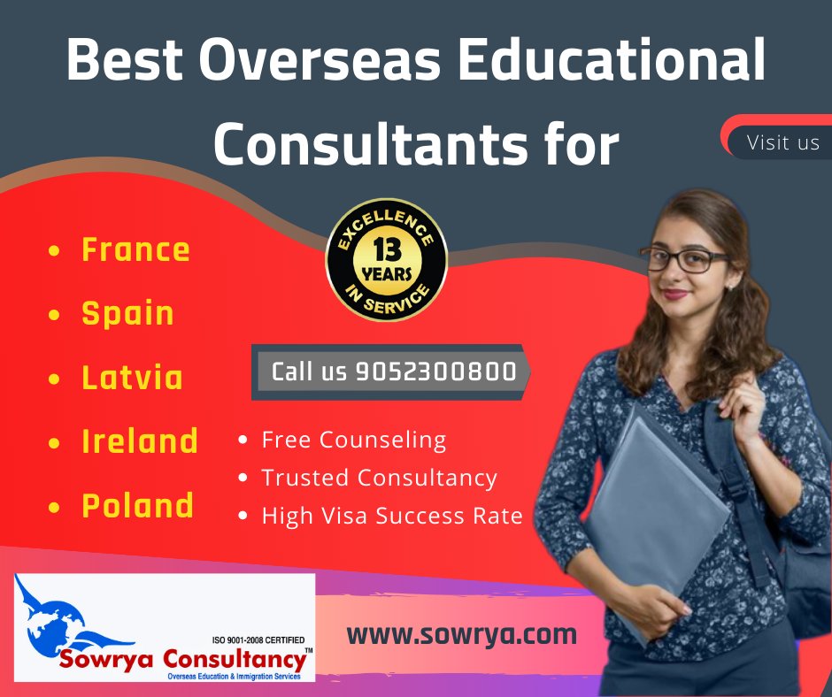 sowryaoverseas's tweet image. #studyabroad #studentvisaconsultant #studyvisaconsultant #overseaseducationconsultant #sowryaconsultancy