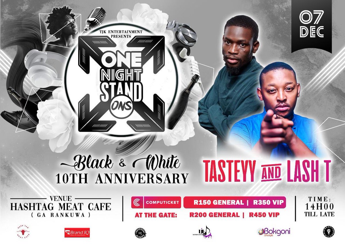 TJK_Ent's tweet photo. βͺοΈβͺοΈ 1 DAY LEFT β«οΈβ«οΈ
Come rain π§ Or Shineπ βONS IS DAAR β
@Dj_Tasteyy @Gabo_ShizO @DJLash_T
π₯π₯π₯π₯π₯π₯π₯π₯π₯ π₯π₯
#AnnualOneNightStand #TJK #CreativeCulture #HashtagMeatCafe #ONS_X #NahanaOsteng #WhatDoyouStandFor #SayNoToDrugs #10thAnniversary https://t.co/QDeGYYCYHN