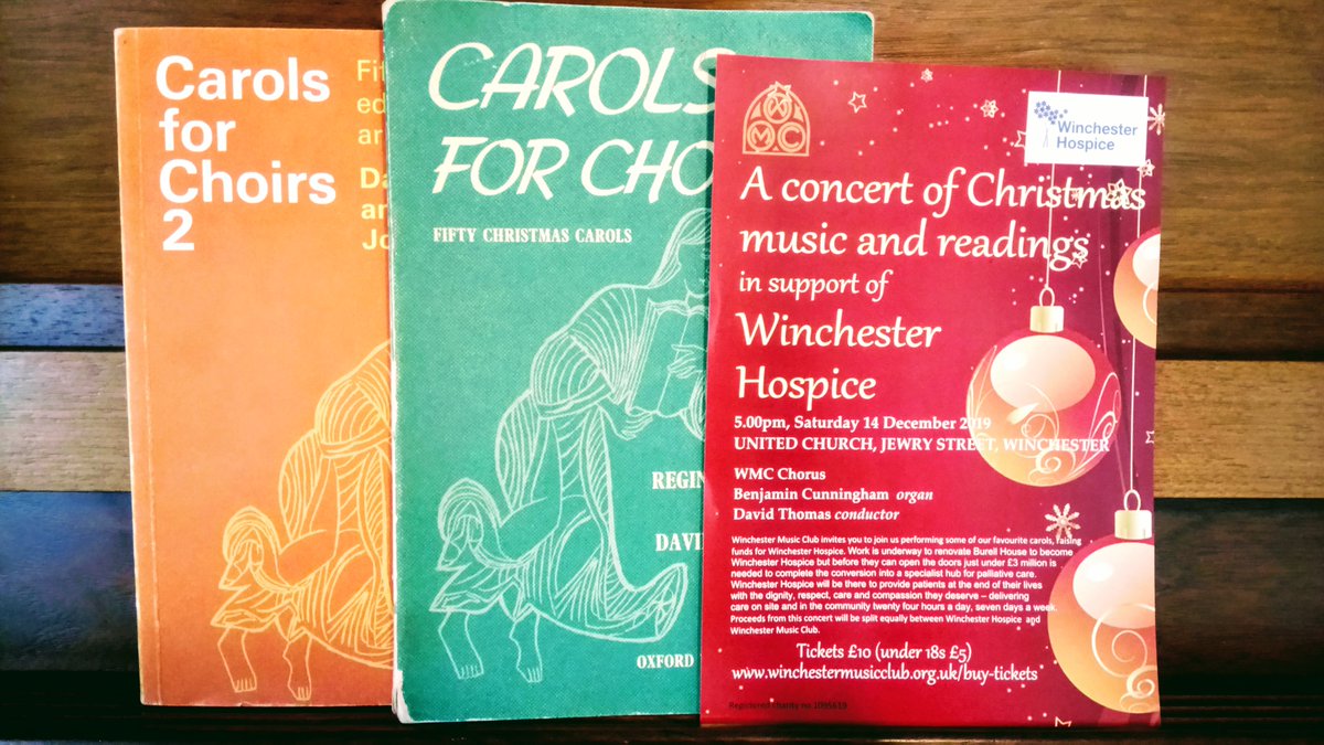 Looking forward to the first rehearsal for our #ChristmasConcert ! Come and join us on Saturday 14 December at 5pm, United Church, Jewry Street, #Winchester . In support of <a href="/WinchHospice/">Winchester Hospice</a> #choir #ChristmasCarols #FestiveFriday #FridayMotivation