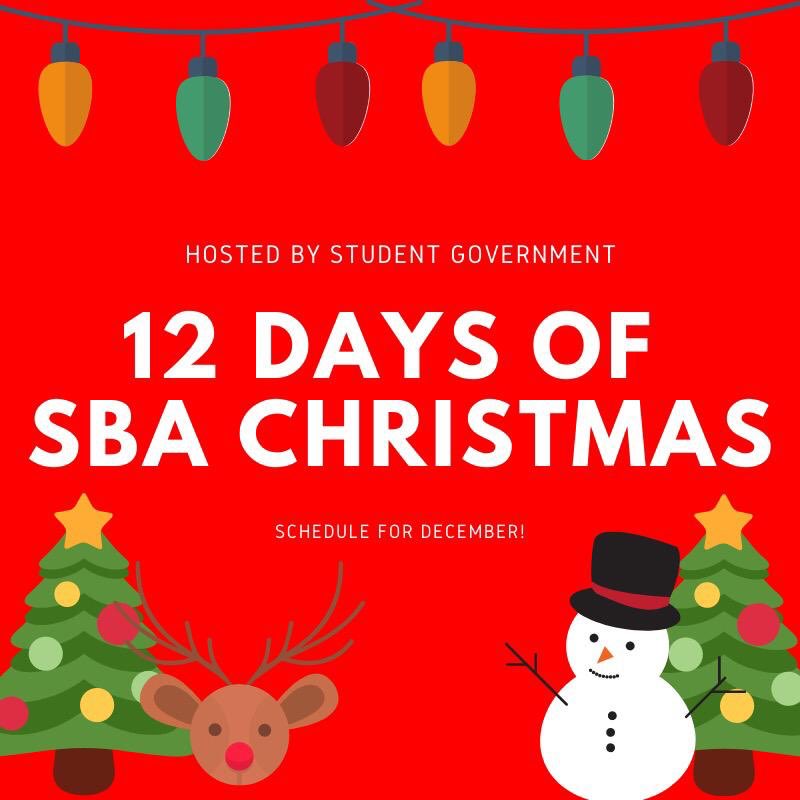 SBA Student Gov on Twitter "12 days of SBA Christmas! 🎄 Check out the