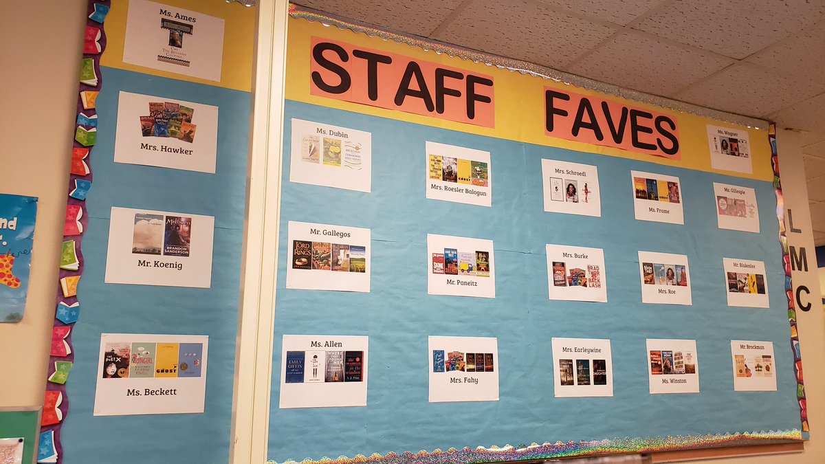 SchroedlShawn's tweet photo. New bulletin boards are the best!!! #sennettshines #sennettreads https://t.co/uXYc1PubLA