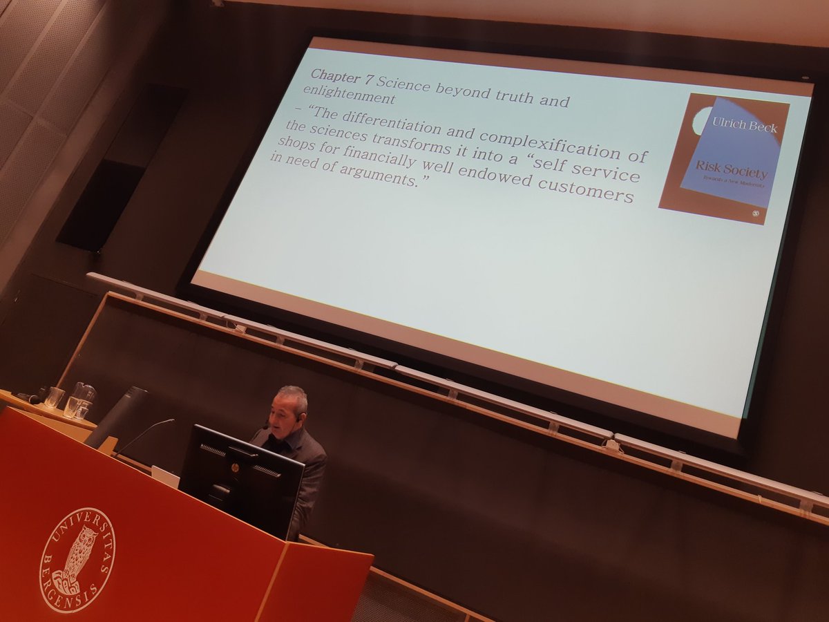 sidsareen's tweet image. Science for sale? An enduring conversation from Ulrich Beck to @AndreaSaltelli today at #EthicsofQuantification @vitenskapsteori