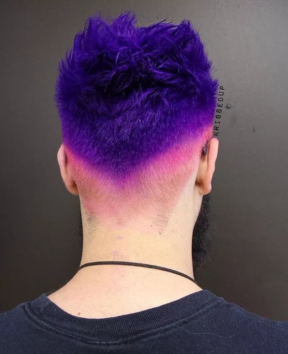 Фиолетовые волосы у мужчин