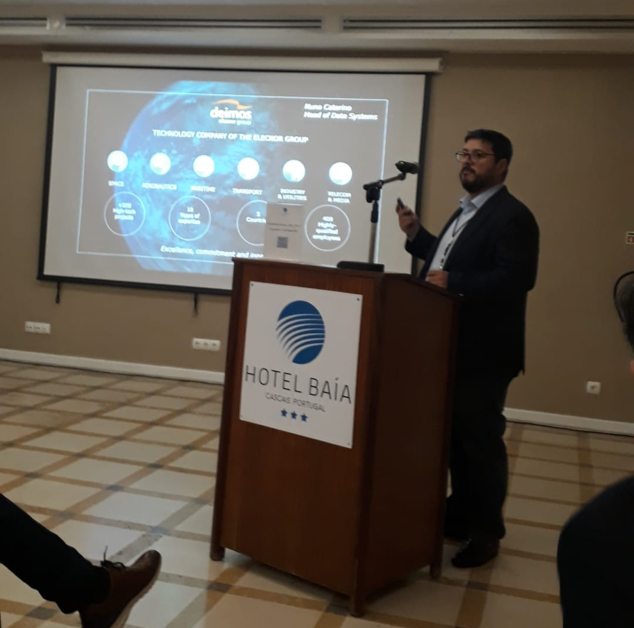 UTPortugal's tweet photo. 📸Highlighting examples of precursor work for an all-Atlantic #nanosatellite constellation are our industrial affiliates @TEKEVER and @ElecnorDeimos, presenting projects INFANTE and NextGEOSS, respectively. #SpaceEarthInteractions 🛰️🌌 https://t.co/e2wskzt3QE