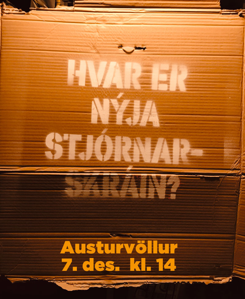 arnthor63's tweet image. People gather again to protest in front of the Parliament of Iceland on Saturday Dec. 7 at 14:00 #fishrotfiles #Namibia #Samherji #Kveikur #Wikileaks #aljazeera #Alþingi #NýStjórnarskrá #Iceland #helvitisfokkingfokk