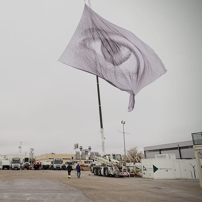 Dan_Acher's tweet photo. Today the flag will be carried by the crowd #cop25madrid march at the stage where @gretathunberg &amp; @bardemantarctic will speak. Can you see your face on the flag? Add yours https://t.co/B4xCOMBX4g
#todaywemarch #climateemergency #ecologicalbreakdown #climatestrike #climatecrisis https://t.co/M23mwyUwG9