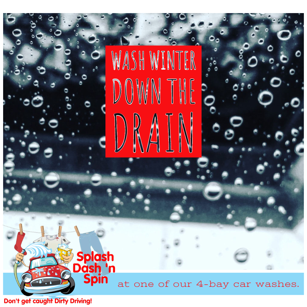 DashnSpin's tweet photo. Wash Winter down the drain at one of our 4-bay car washes. https://t.co/6od6qtn5zu
