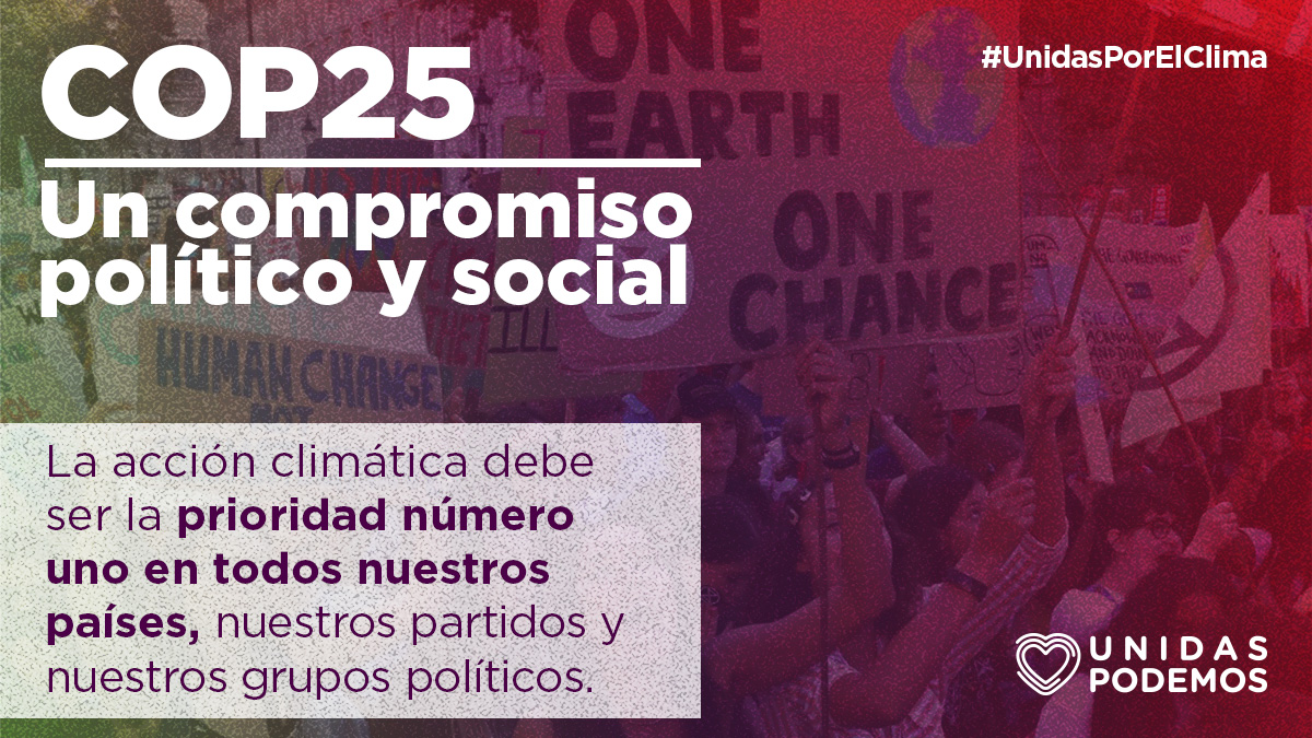 Porque no hay planeta B, el compromiso ecológico debe ser una prioridad para todos los gobiernos y partidos políticos. #UnidasPorElClima