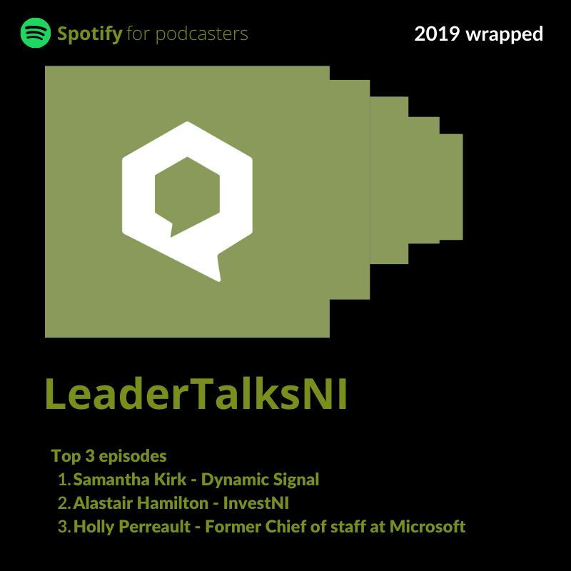 LeaderTalksNI's tweet photo. Our top 3 episodes from 2019 on spotify featuring 

@SamanthaKirk01 @Dynamic_Signal

Alastair Hamilton @InvestNI 

Holy Perreault @Microsoft 

#spotifywrapped #Belfasthour #leadertalksni #talksni #podcast https://t.co/3G8RpSyQLG
