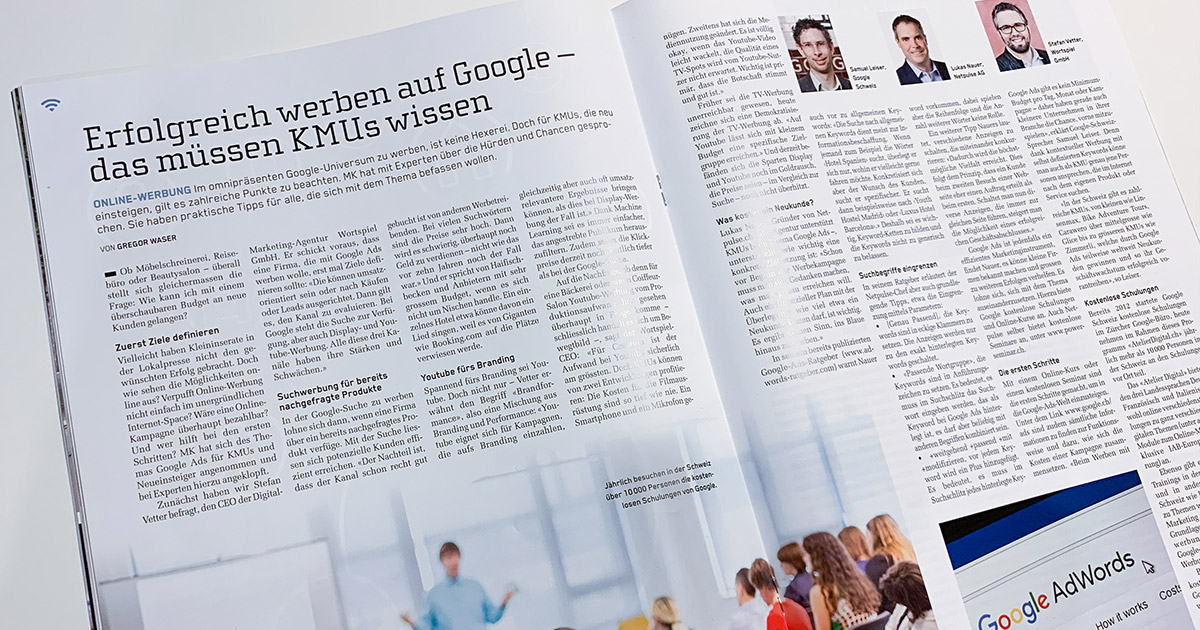 How does successful advertising work on #Google? In Marketing &amp; Kommunikation @mkredaktion  I was able to share my opinion - along with Samuel Leiser from <a href="/Google/">Google</a> and <a href="/LukasNauer/">Lukas Nauer</a> from Netpulse. 
You can read the complete article here: 
wortspiel.com/google-mk 
#GoogleAds #AdWords