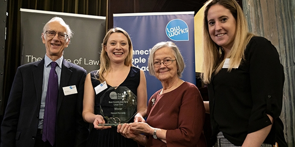 HowardKennedy's tweet photo. We are incredibly proud of our Pro Bono team for winning @lawworks Best Contribution by a Large Firm at #LawWorksAwards. What an amazing acknowledgement of their hard work #FeelGoodFriday #WeDoProBono https://t.co/YoLID12MNP https://t.co/gG9seRNEgy