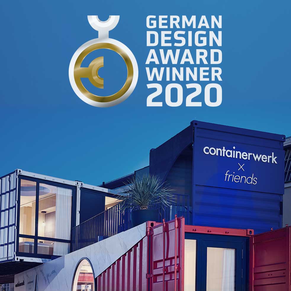 We are proud winners of the #germandesignaward2020 which is given to innovative products and projects, their manufactures and designers. 
#containerwerk was able to convince in the category ‚Excellent Product Design Building Elements‘ 
#containerliving