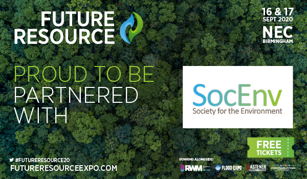 @SocEnv_HQ  is an umbrella body licensing professional institutions to register their members as Chartered Environmentalists (CEnv) and Registered Environmental Technicians (REnvTech). 

We are delighted to be partnered with them for #FutureResource20