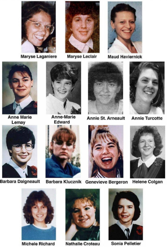 André Picard (@picardonhealth) on Twitter photo <a href="/Polysesouvient/">PolySeSouvient / PolyRemembers</a> @LoreenatCBC <a href="/CBCNews/">CBC News</a> <a href="/LeDevoir/">Le Devoir</a> <a href="/ihachey/">Isabelle Hachey</a> #6decembre
Geneviève Bergeron
Hélène Colgan
Nathalie Croteau
Barbara Daigneault
Anne-Marie Edward
Maud Haviernick
Maryse Laganière
Maryse Leclair
Anne-Marie Lemay
Sonia Pelletier
Michèle Richard
Annie St-Arneault
Annie Turcotte student
Barbara Klucznik-Widajewicz <a href="/Polysesouvient/">PolySeSouvient / PolyRemembers</a> @LoreenatCBC <a href="/CBCNews/">CBC News</a> <a href="/LeDevoir/">Le Devoir</a> <a href="/ihachey/">Isabelle Hachey</a> #6decembre
Geneviève Bergeron
Hélène Colgan
Nathalie Croteau
Barbara Daigneault
Anne-Marie Edward
Maud Haviernick
Maryse Laganière
Maryse Leclair
Anne-Marie Lemay
Sonia Pelletier
Michèle Richard
Annie St-Arneault
Annie Turcotte student
Barbara Klucznik-Widajewicz