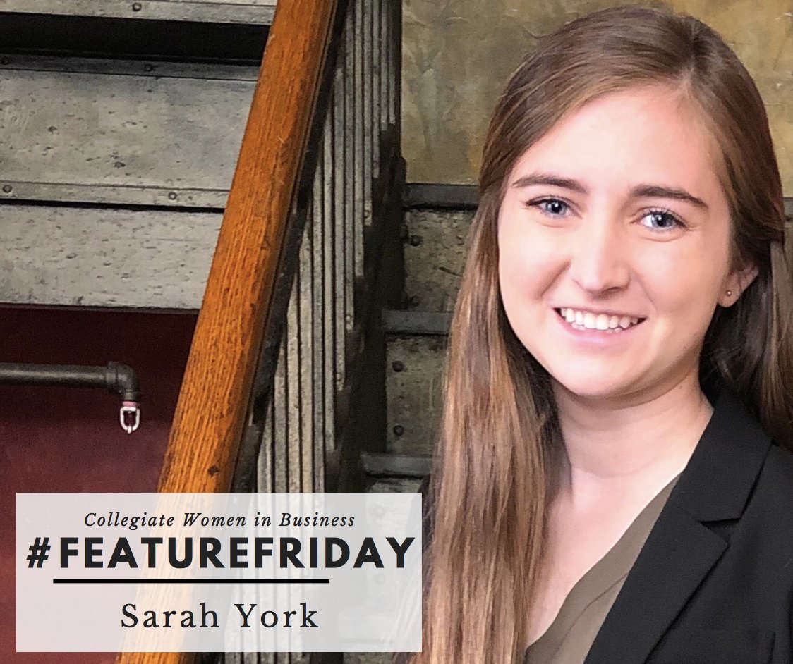 vt_cwib's tweet photo. This week's #FeatureFriday goes to Sarah York, a sophomore majoring in BIT. She recently went on the trek to New York City. She is a brother in PSE &amp; service director for Kappa Alpha Theta. This summer she will be attending the Europe in Business study abroad program. https://t.co/h8NH1jRBpz