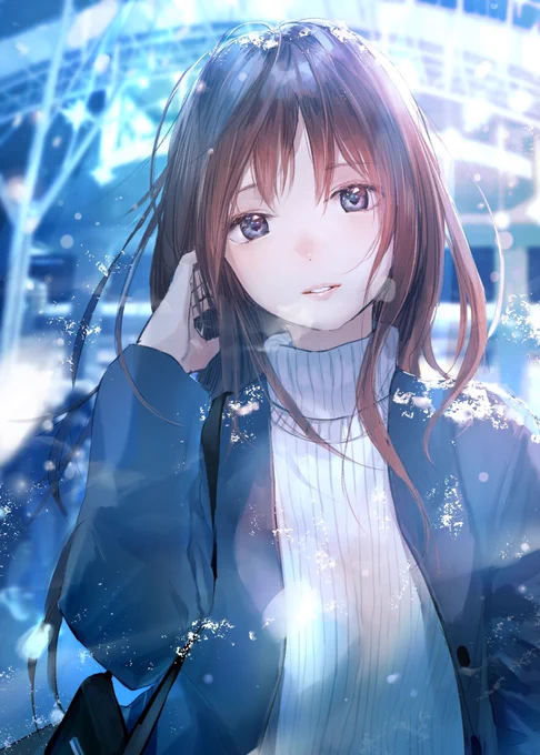「お待たせ…ってめっちゃ雪積もってるけどどんだけ早く来たの」 