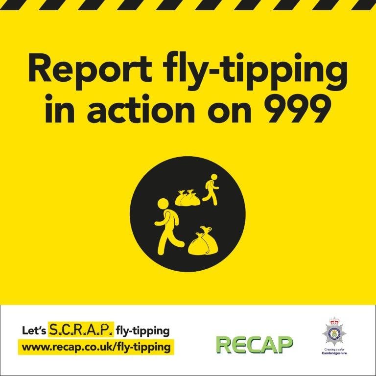 PeterboroughPES's tweet photo. ⚠️ Would you call the Police if you saw a house being burgled? Then why allow fly-tipping?

☎️ Report fly‐tipping in action as an environmental crime in progress by calling 999 https://t.co/aZFubXFgH0