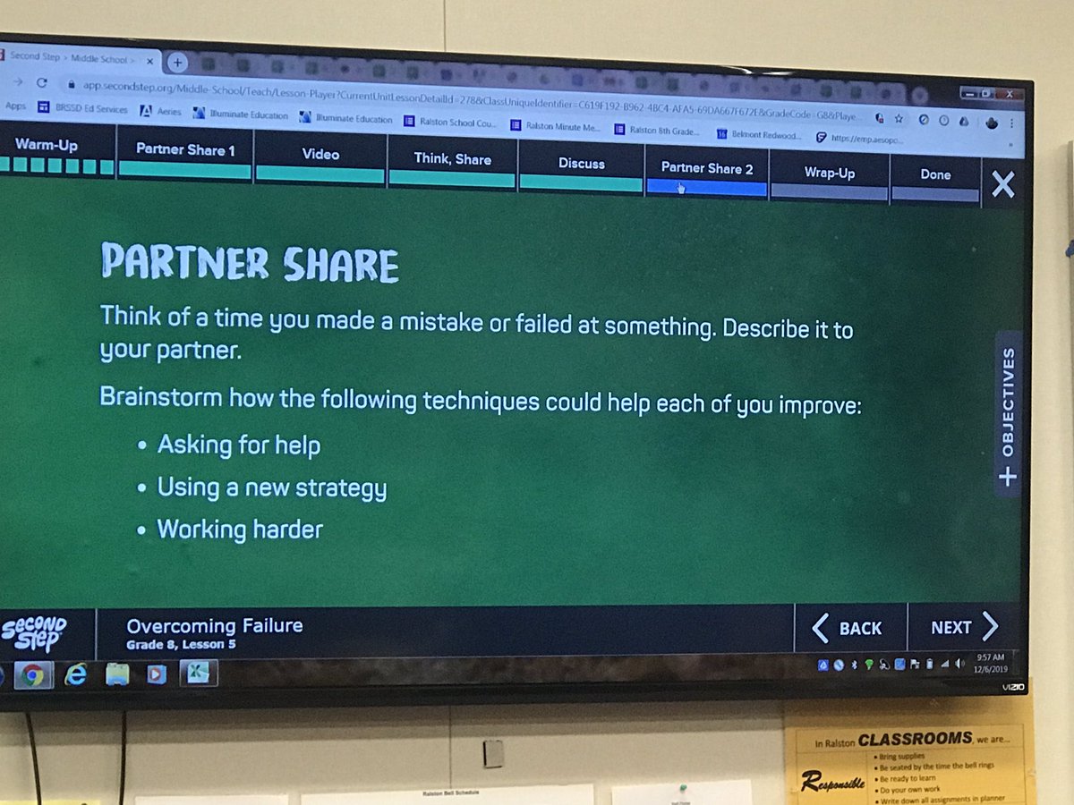 MDoughertyMMS's tweet photo. Social emotional lesson for 8th graders in SS. Thanks Ms. Parker! Students we’re engaged and very open to discussion topics. #brssd https://t.co/uzydVnDyFb