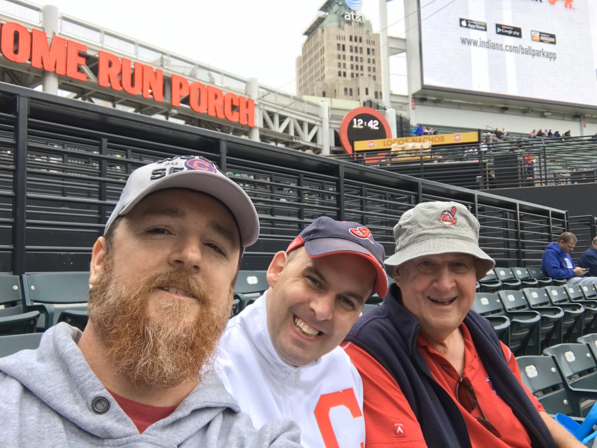 ClevelandKevin's tweet photo. @Indians The last couple of years my father, brother and I have made a tradition of going to at least one day game together each season. #12DaysOfTribe https://t.co/1qUjFnr6fd