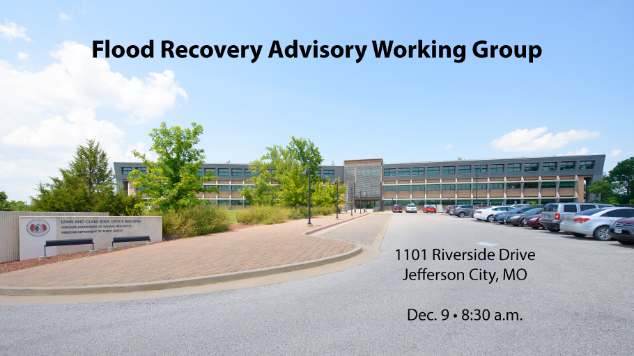MoDNR's tweet photo. .@GovParsonMO’s Flood Recovery Advisory Working Group meet at 8:30 a.m., Dec. 9 at 1101 Riverside Drive, Jefferson City. The meeting is open to the public. https://t.co/VKpmWibMib #MoFlood #MoRecovery Watch live: https://t.co/0wi2IJk4Iz https://t.co/S5PqFzfTy3
