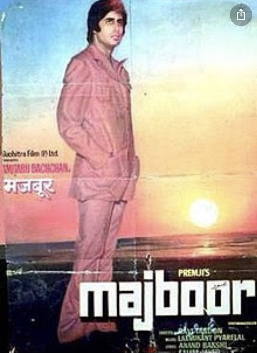 Ashabachchan's tweet image. 1974.          45 years passed on my fav  film.  Majboorb.    What a performance by Amitabh bachchan as always .    Congratulation my hero .  Best actor @SrBachchan  all the very best for all you do .   &amp;amp; will do in future .  Lots of lots of Love. &amp;amp; respect. 🙏🏼💕🌹