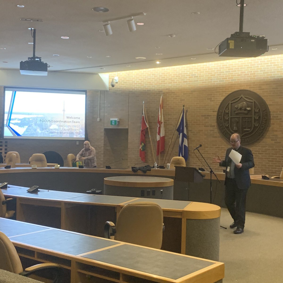 redheadStorm's tweet photo. Grateful that I get to work collaboratively with some amazing community partners at @FOCUSTablesTO Spending this snowy day at our annual conference 😁 Thank you @EvonOSmith @CopSmithTPS @ccrp_toronto for everything you do to help make this happen 😁 #silobustingTO https://t.co/Kdtml32vf5
